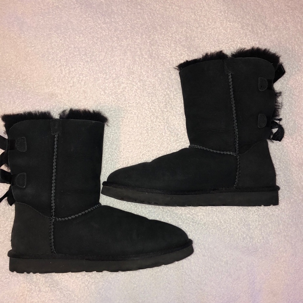 Black Ugg Bailey Bow Boots